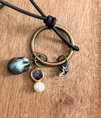The Mermaid Trinket Necklace -Shells-Pearls-Beach Lovers 30 inches adjustable