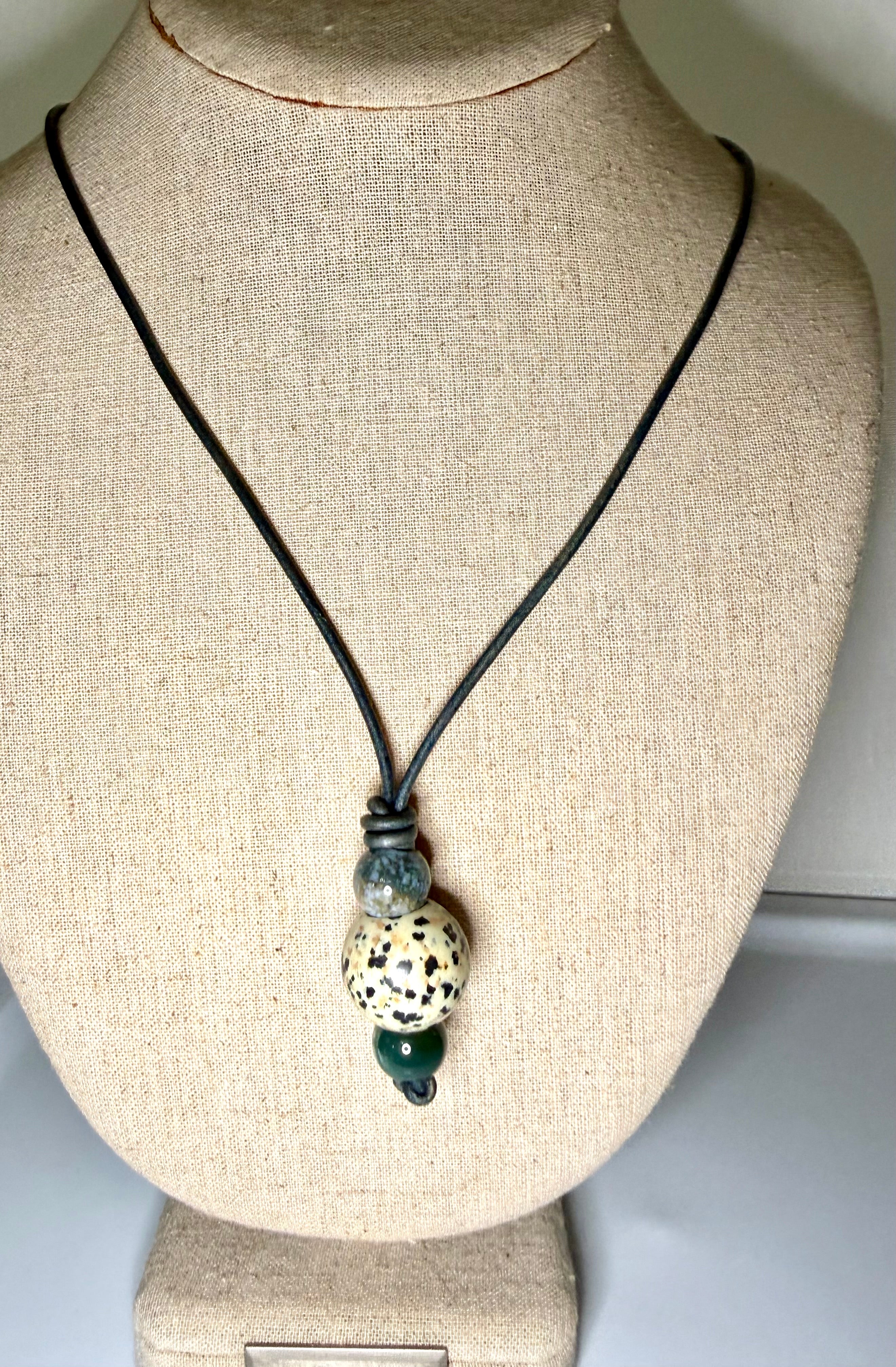 The Droplet Necklace Minimal Stone Necklace