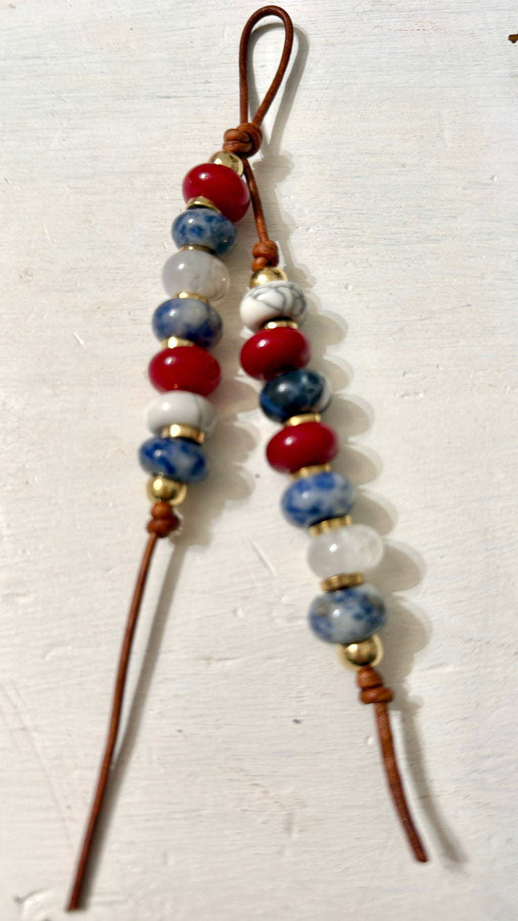 The RWB  Bag Charm Keychain - Coastal Inspired USA
