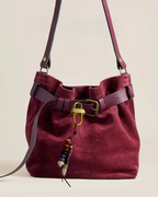 The RUTH  - Colorful Stone Double Strand Bag Charm Key Chain Accessory