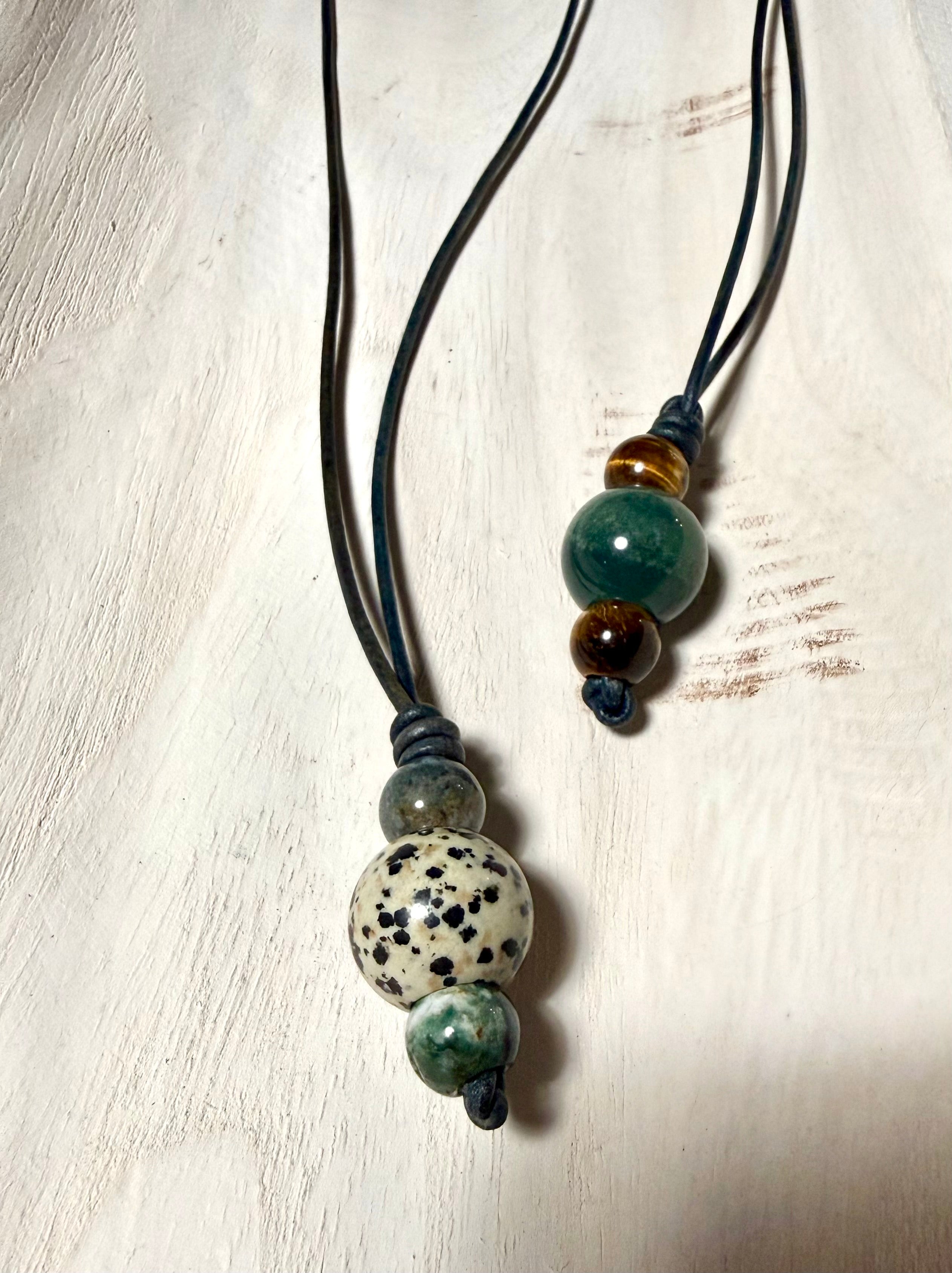 The Droplet Necklace Minimal Stone Necklace