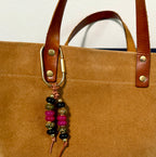 The MYSTI bag charm stone keychain