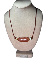 The Bar Necklace | Fossilized Red Coral &amp; Baroque Pearl
