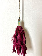 The Souvenir a Sari Silk necklace bag charm