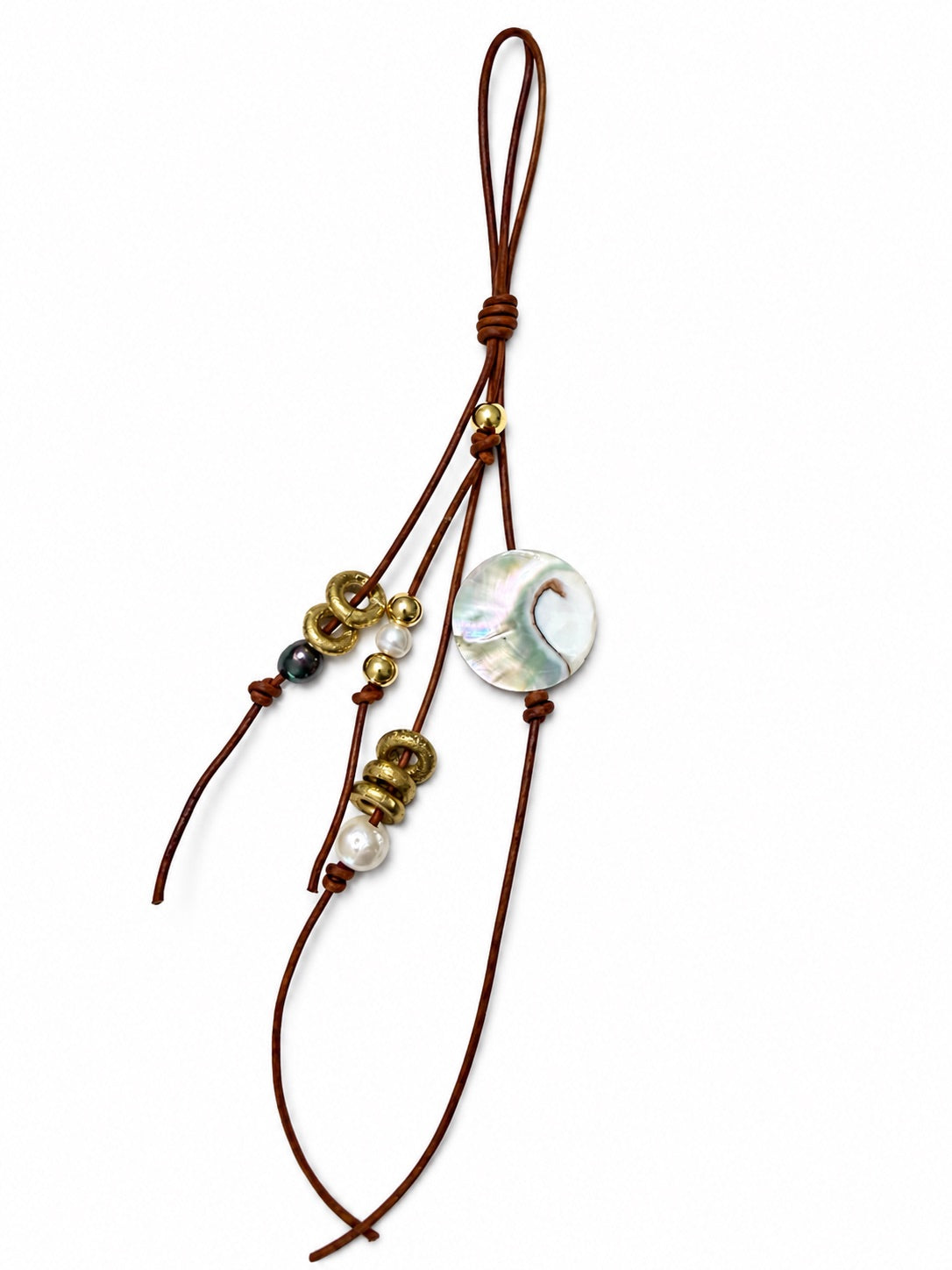 The Silver Mermaid Pearl Dangle bag charm