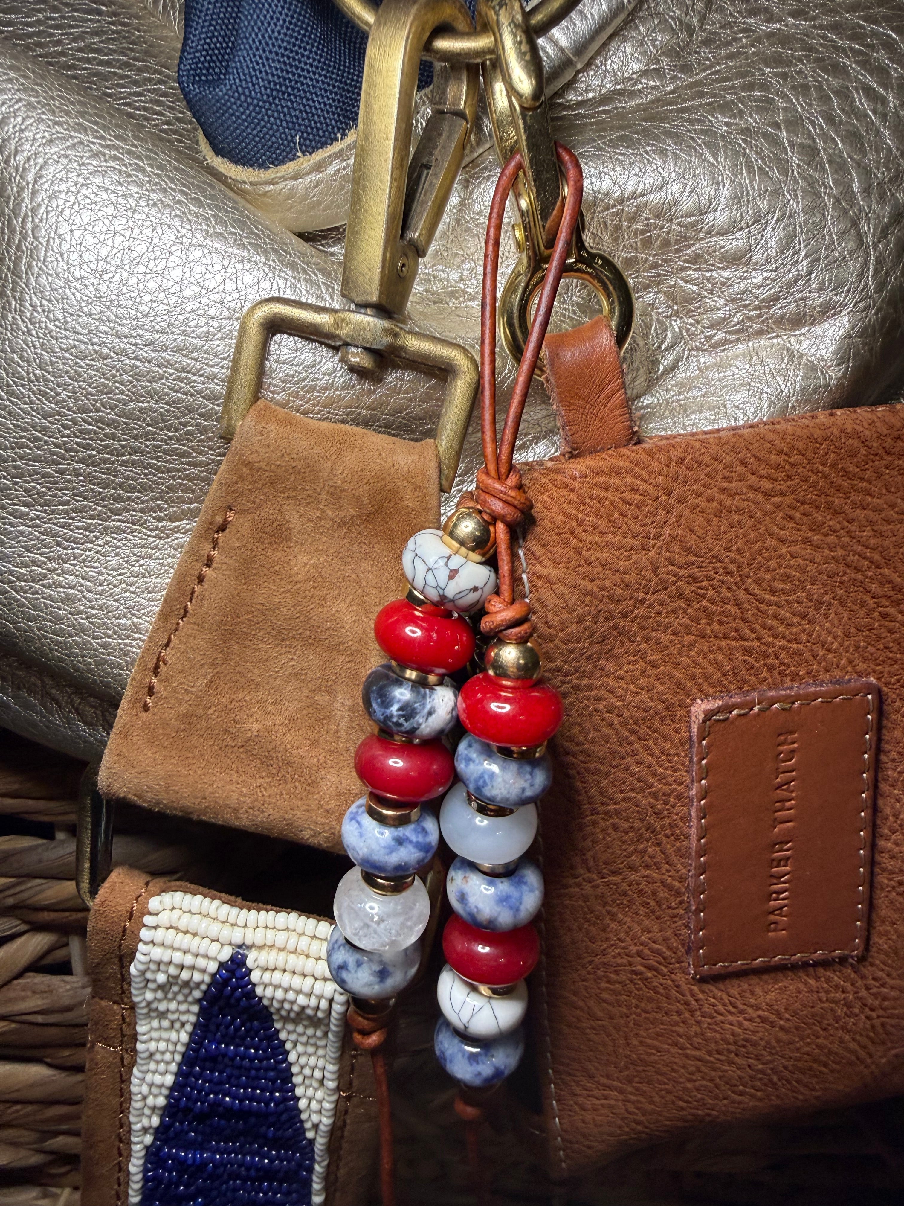 The RWB  Bag Charm Keychain - Coastal Inspired USA