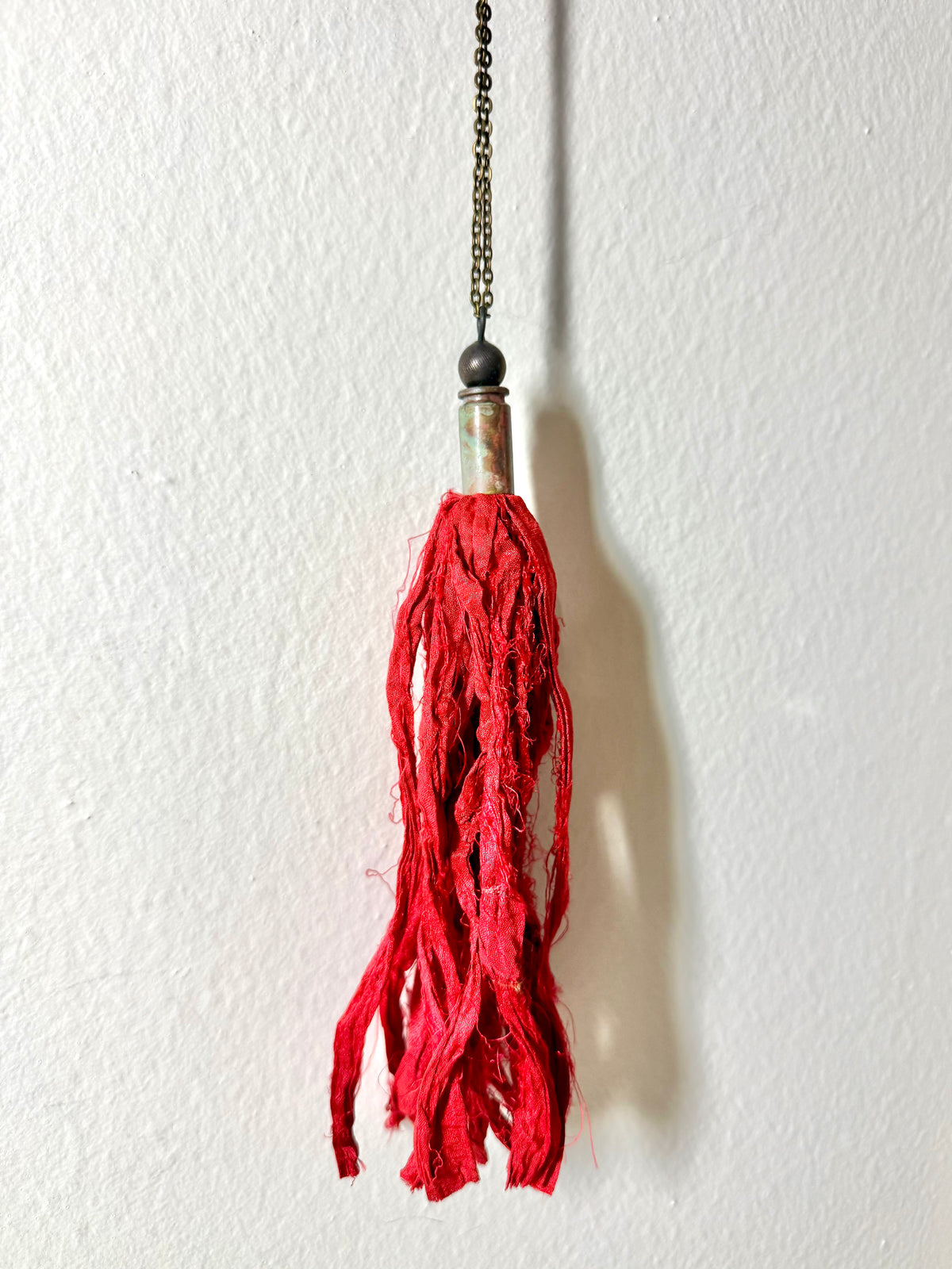 The Souvenir a Sari Silk necklace bag charm