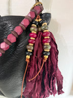 The Souvenir a Sari Silk necklace bag charm