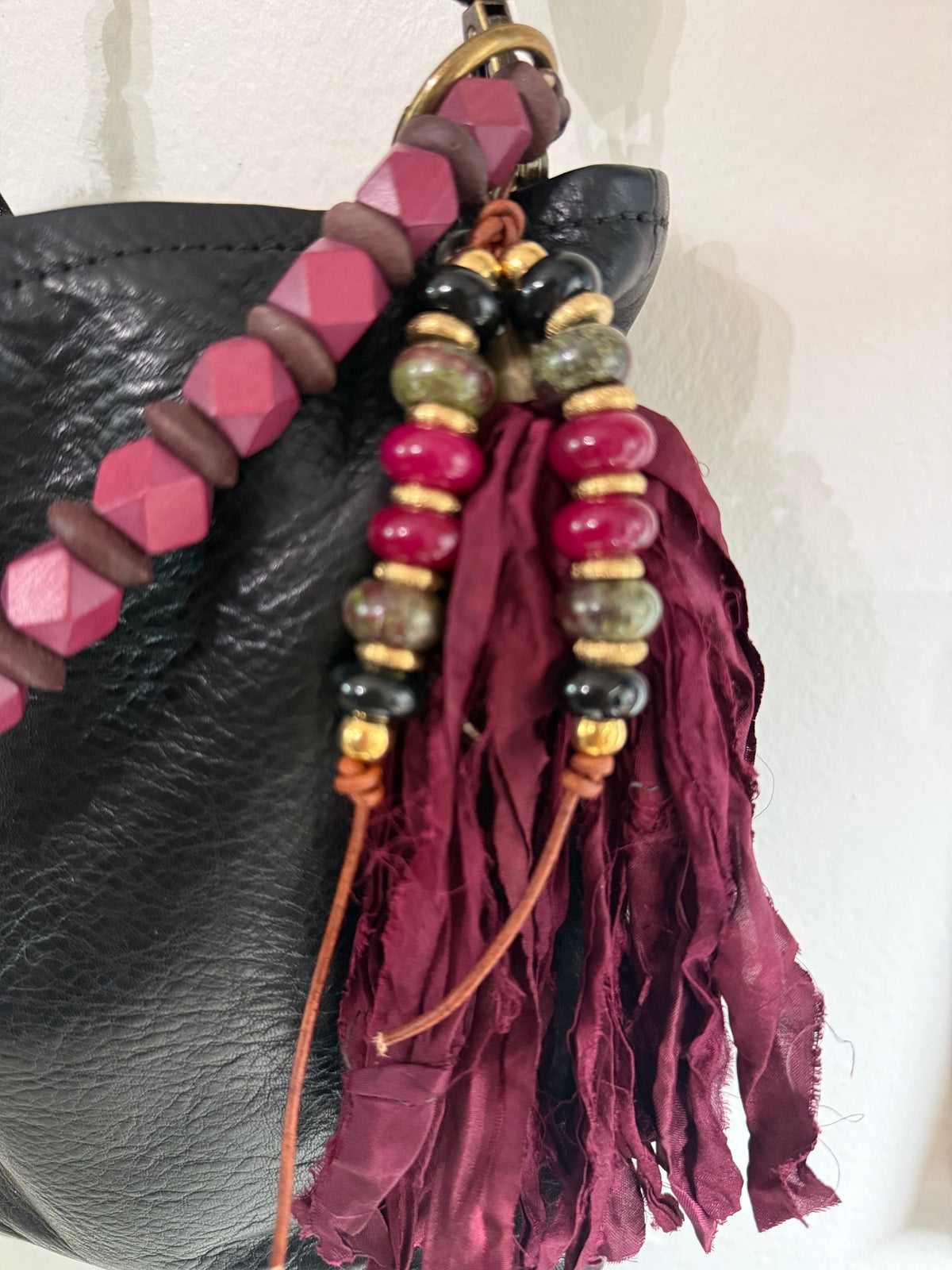 The Souvenir a Sari Silk necklace bag charm