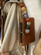 The biggies bag charm semiprecious stone boho chic