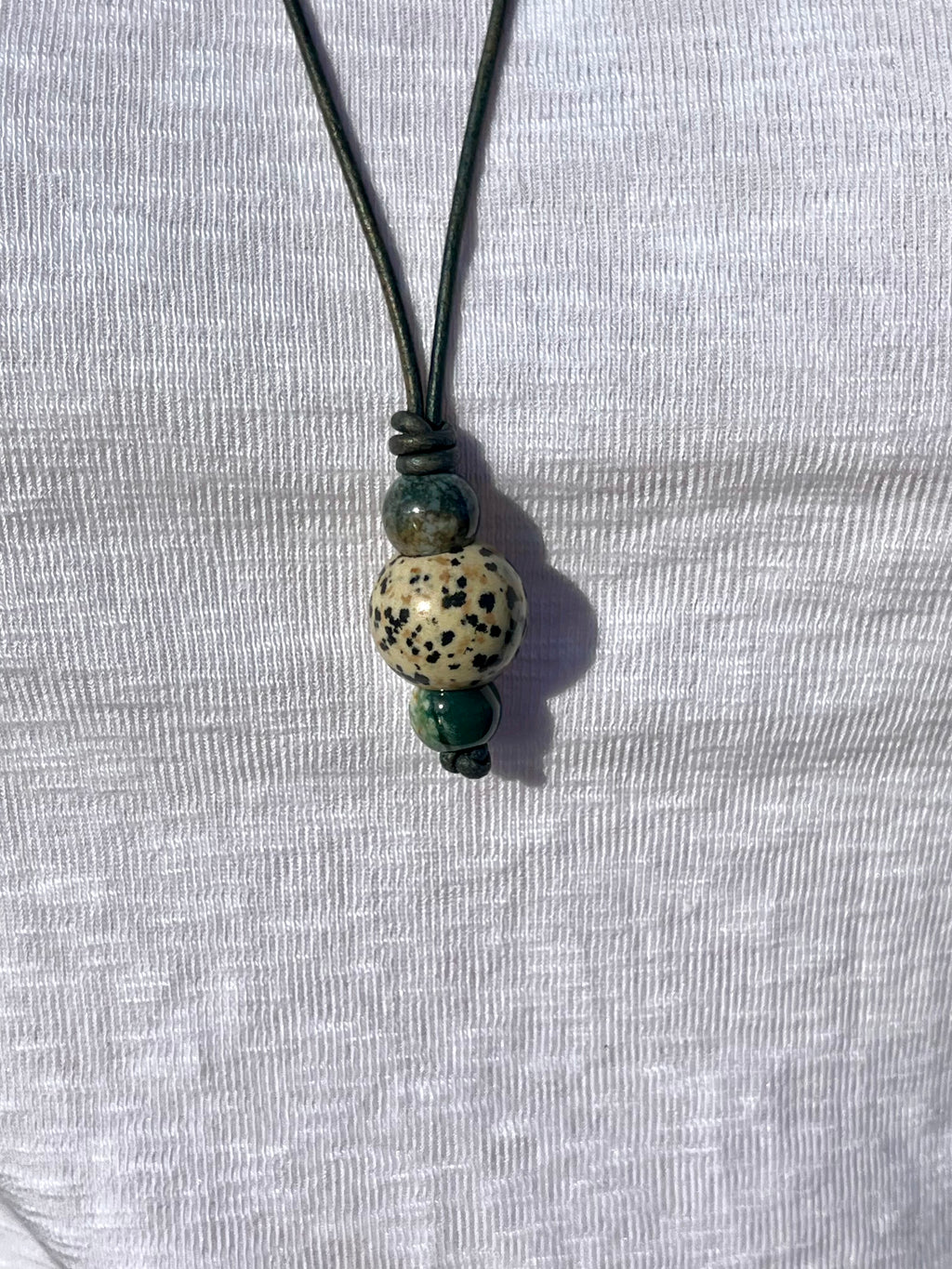 The Droplet Necklace Minimal Stone Necklace