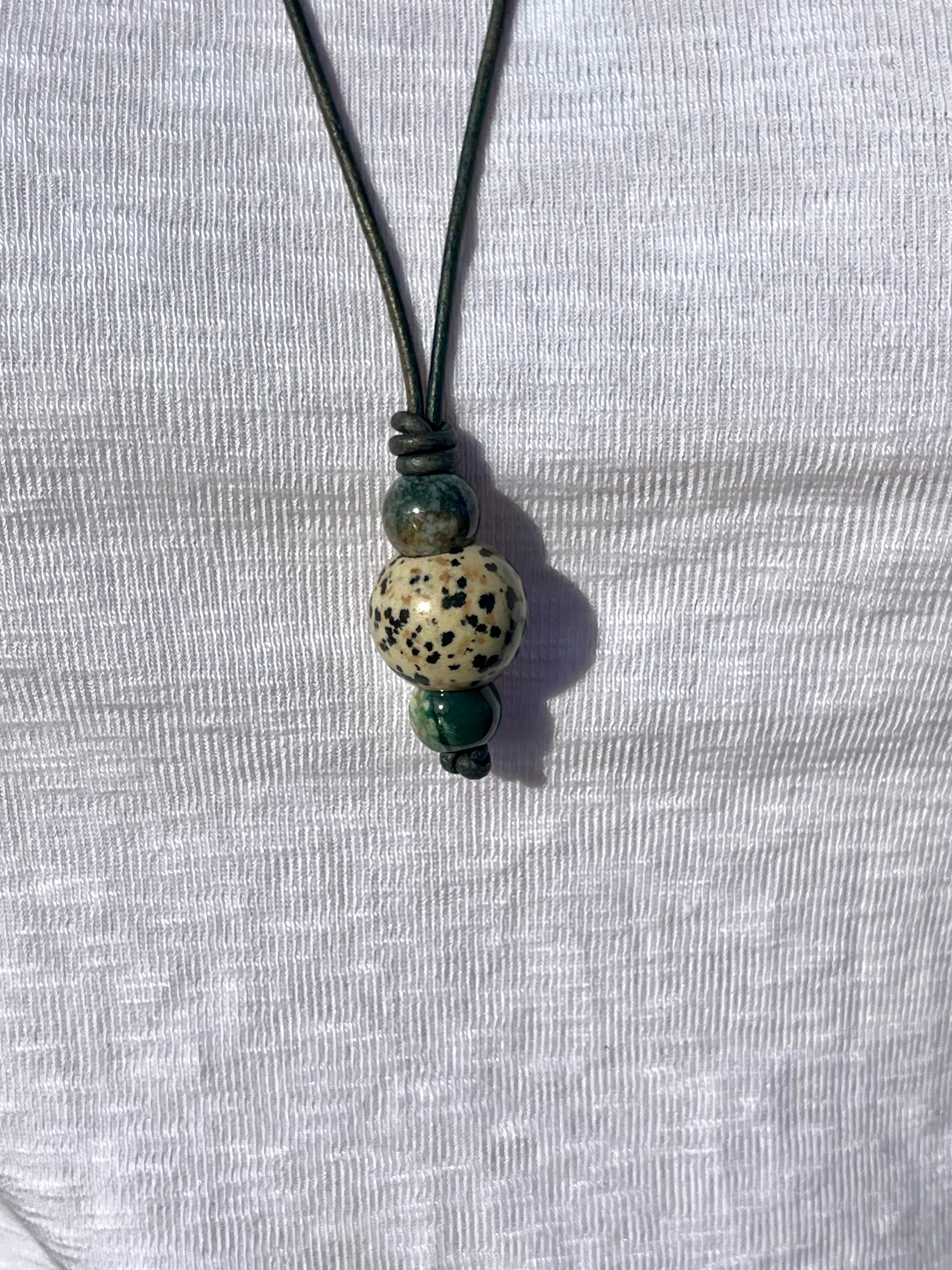 The Droplet Necklace Minimal Stone Necklace
