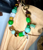 The biggies bag charm semiprecious stone boho chic