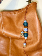 The Bubbles Charm  - Colorful Big Stone & Recycled Glass beads Bag Charm Coastal