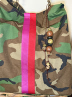 The Bubbles Charm  - Colorful Big Stone & Recycled Glass beads Bag Charm Coastal