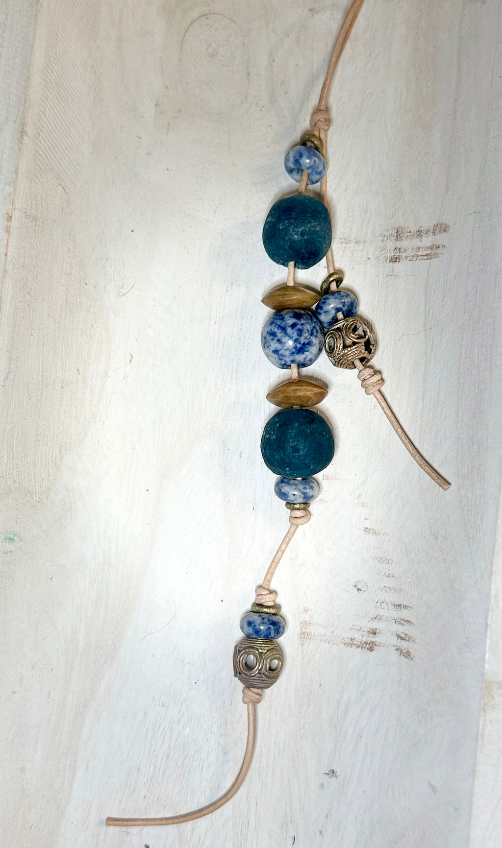 The Bubbles Charm  - Colorful Big Stone & Recycled Glass beads Bag Charm Coastal