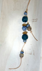 The Bubbles Charm  - Colorful Big Stone & Recycled Glass beads Bag Charm Coastal