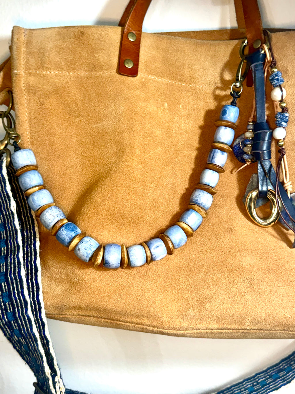 THE XL Beaded Strap purse necklace bag accessory