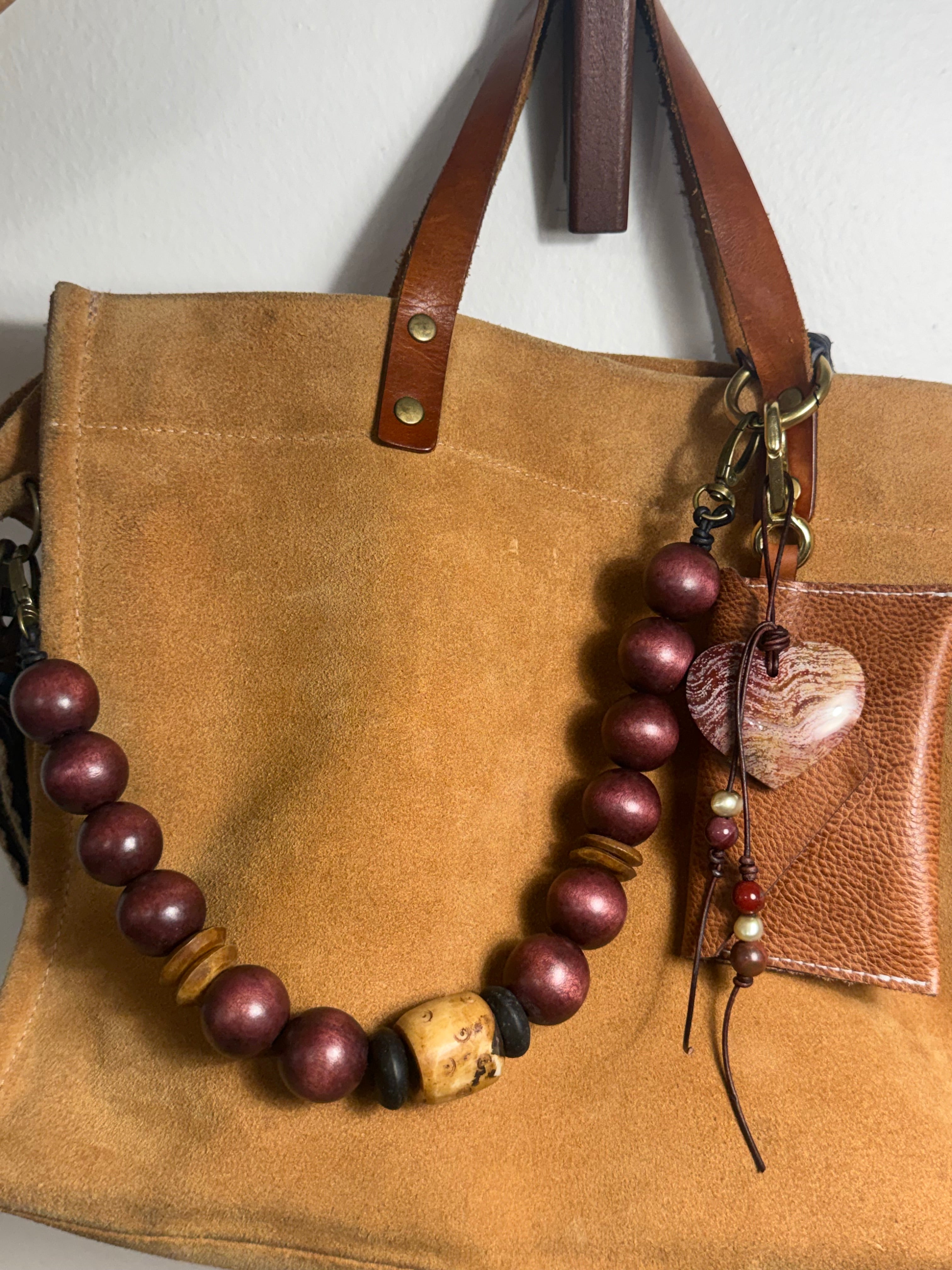 THE XL Beaded Strap purse necklace bag accessory