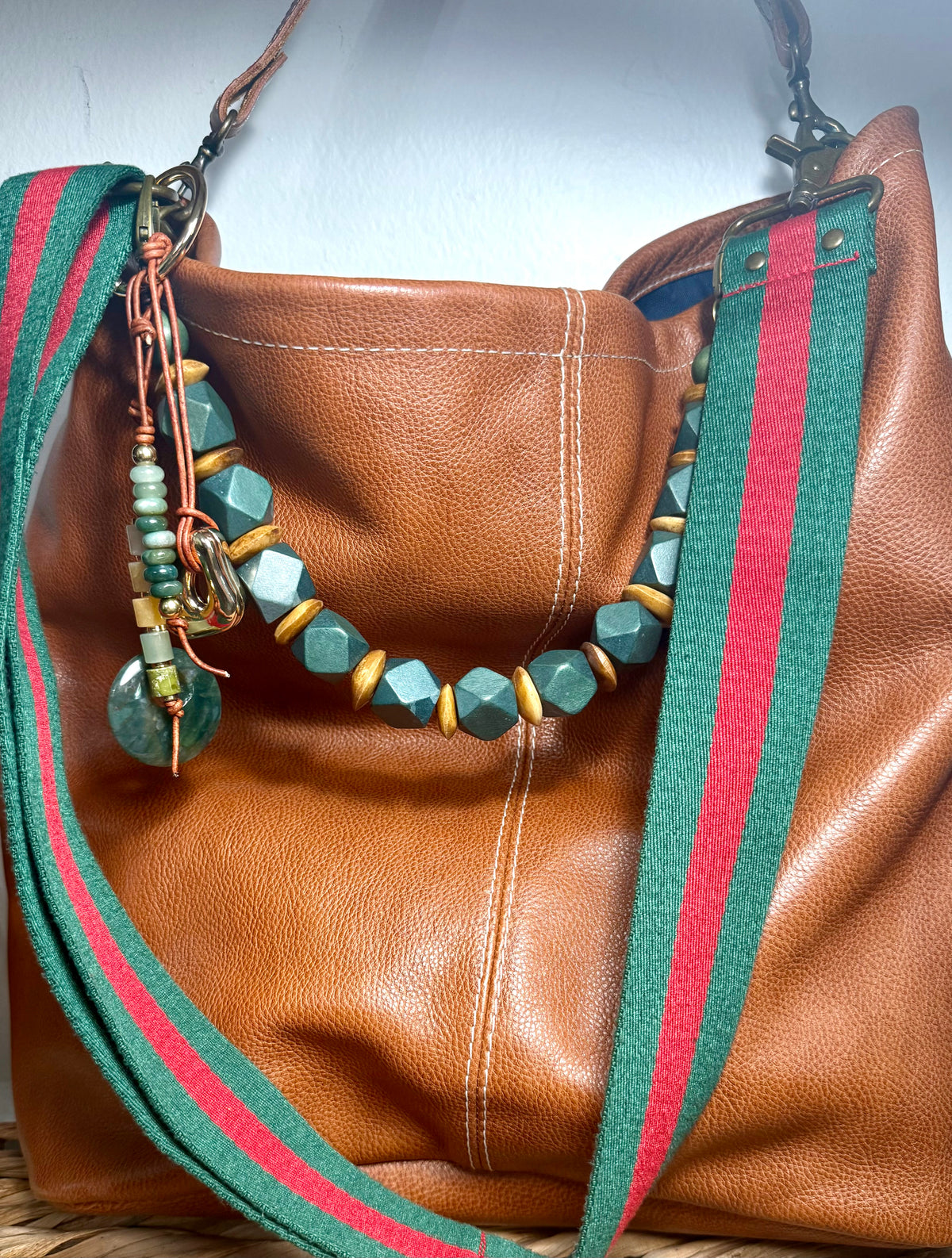 THE XL Beaded Strap purse necklace bag accessory