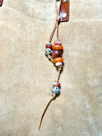 The Bubbles Charm  - Colorful Big Stone & Recycled Glass beads Bag Charm Coastal