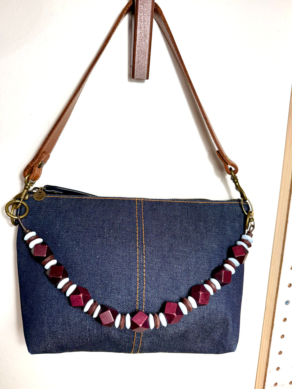 THE MEDIUM BEADED STRAP bag strap purse necklace