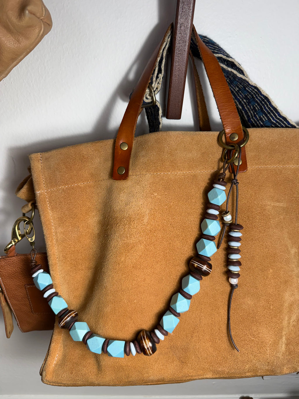 THE MEDIUM BEADED STRAP bag strap purse necklace