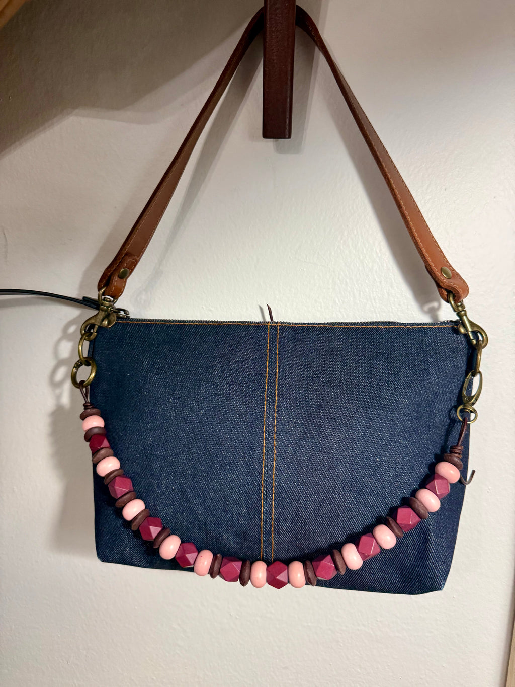 THE MEDIUM BEADED STRAP bag strap purse necklace