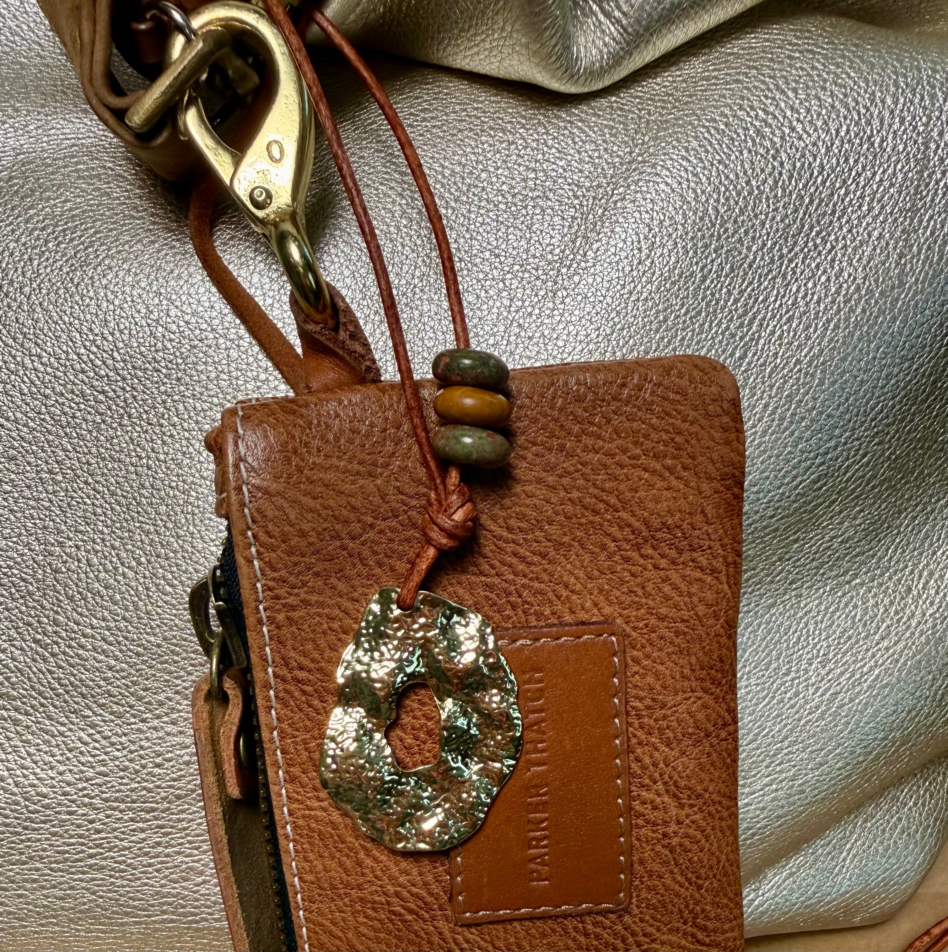 The Gilded Mooring handcrafted bag charm keychain