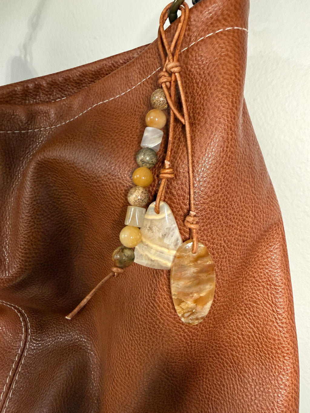 The Gatherer | Double Cabochon Bag Charm purse charm