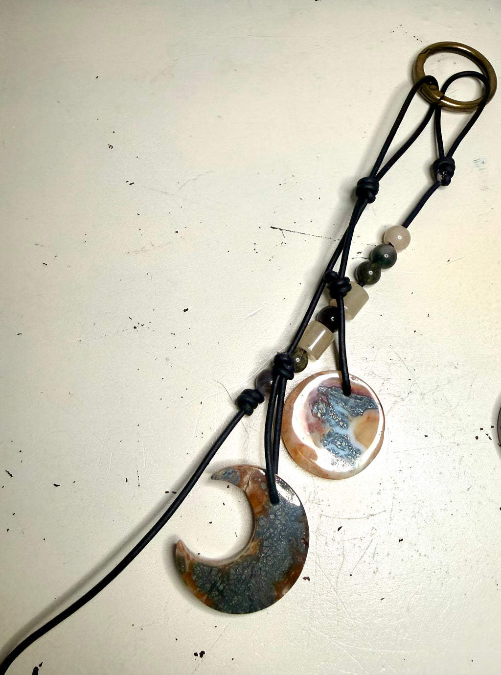 The Gatherer | Double Cabochon Bag Charm purse charm
