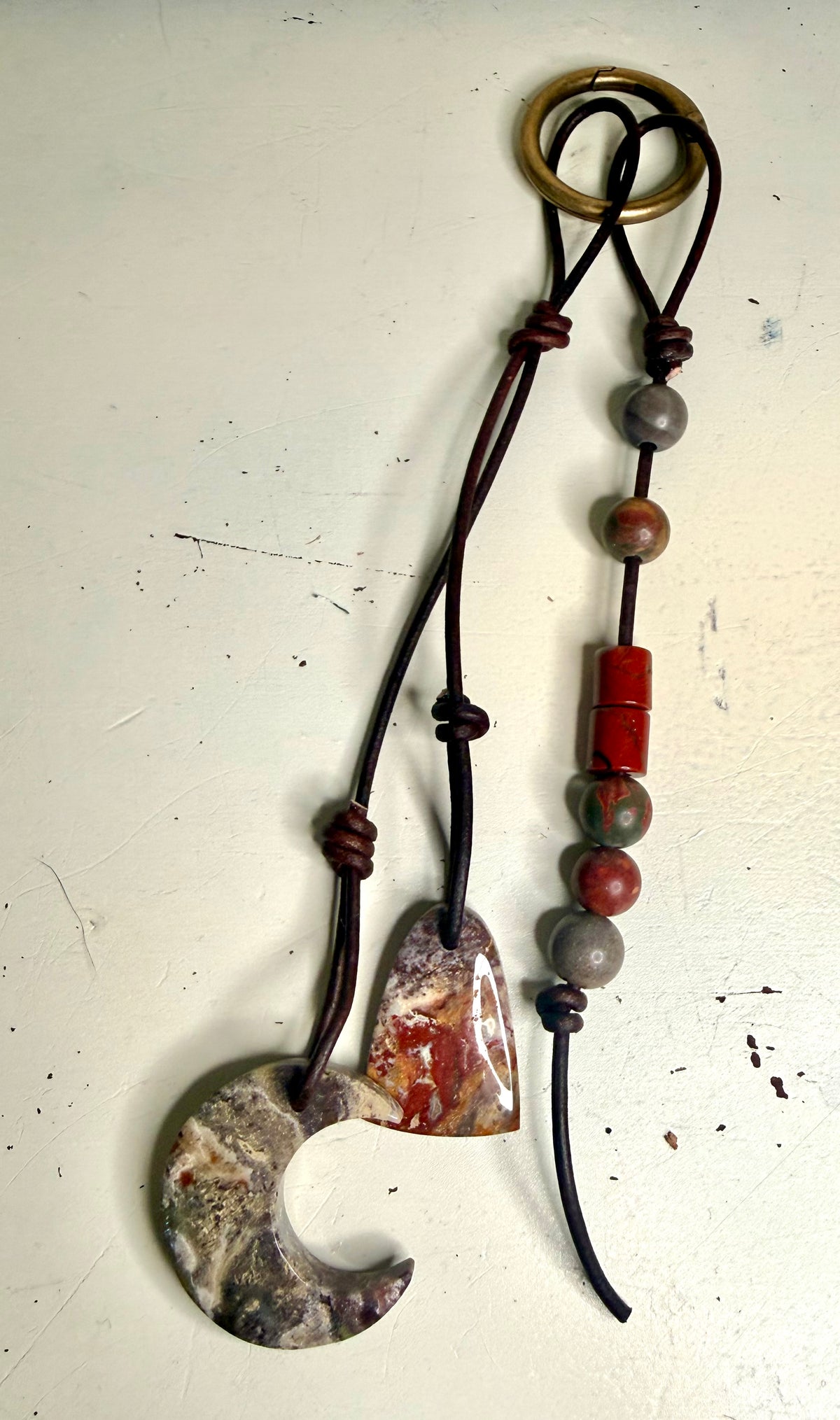 The Gatherer | Double Cabochon Bag Charm purse charm