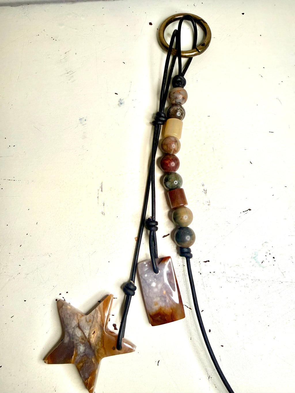 The Gatherer | Double Cabochon Bag Charm purse charm
