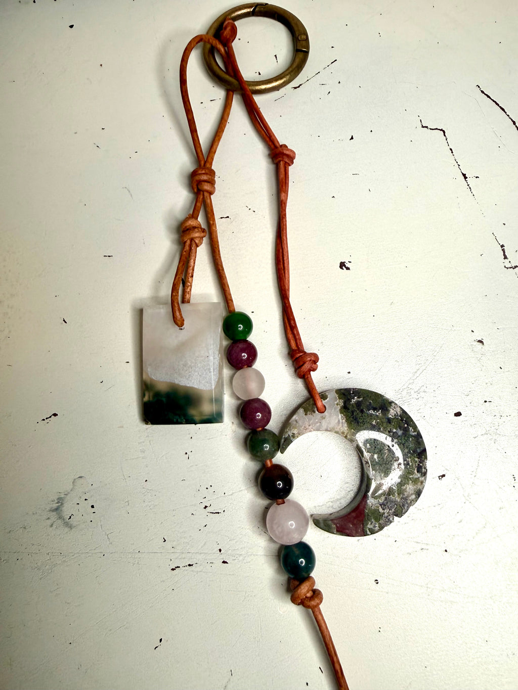 The Gatherer | Double Cabochon Bag Charm purse charm