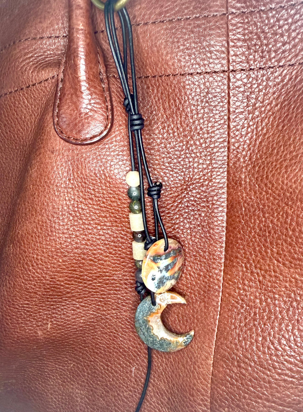 The Gatherer | Double Cabochon Bag Charm purse charm