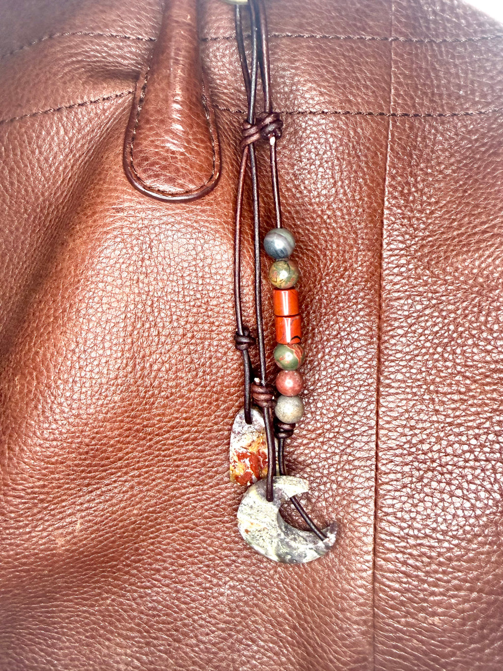 The Gatherer | Double Cabochon Bag Charm purse charm