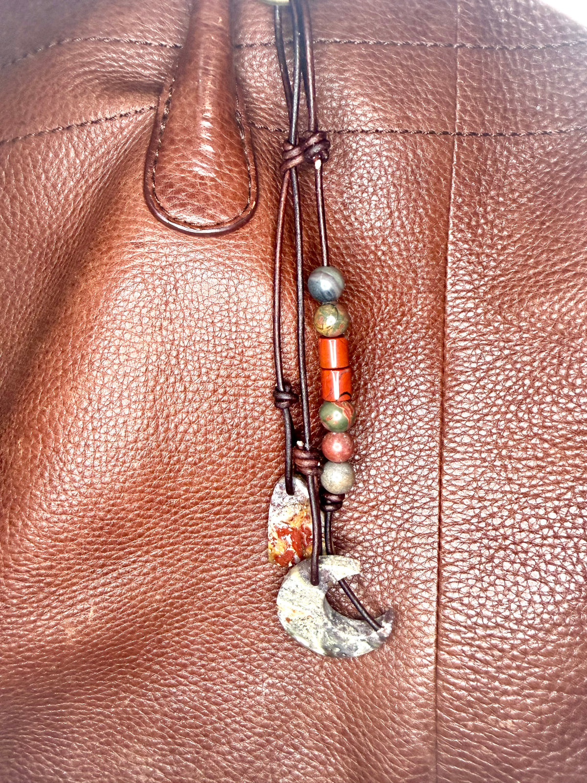 The Gatherer | Double Cabochon Bag Charm purse charm