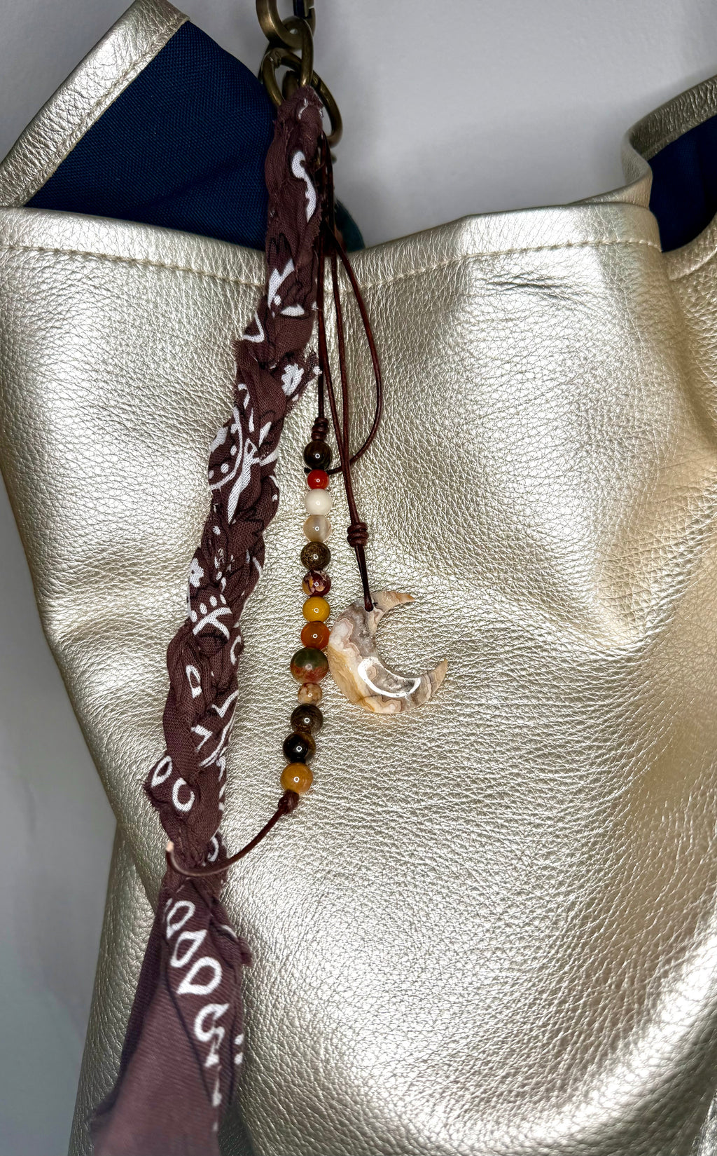 The Wanderer Gemstone & Bandana Bag Charm