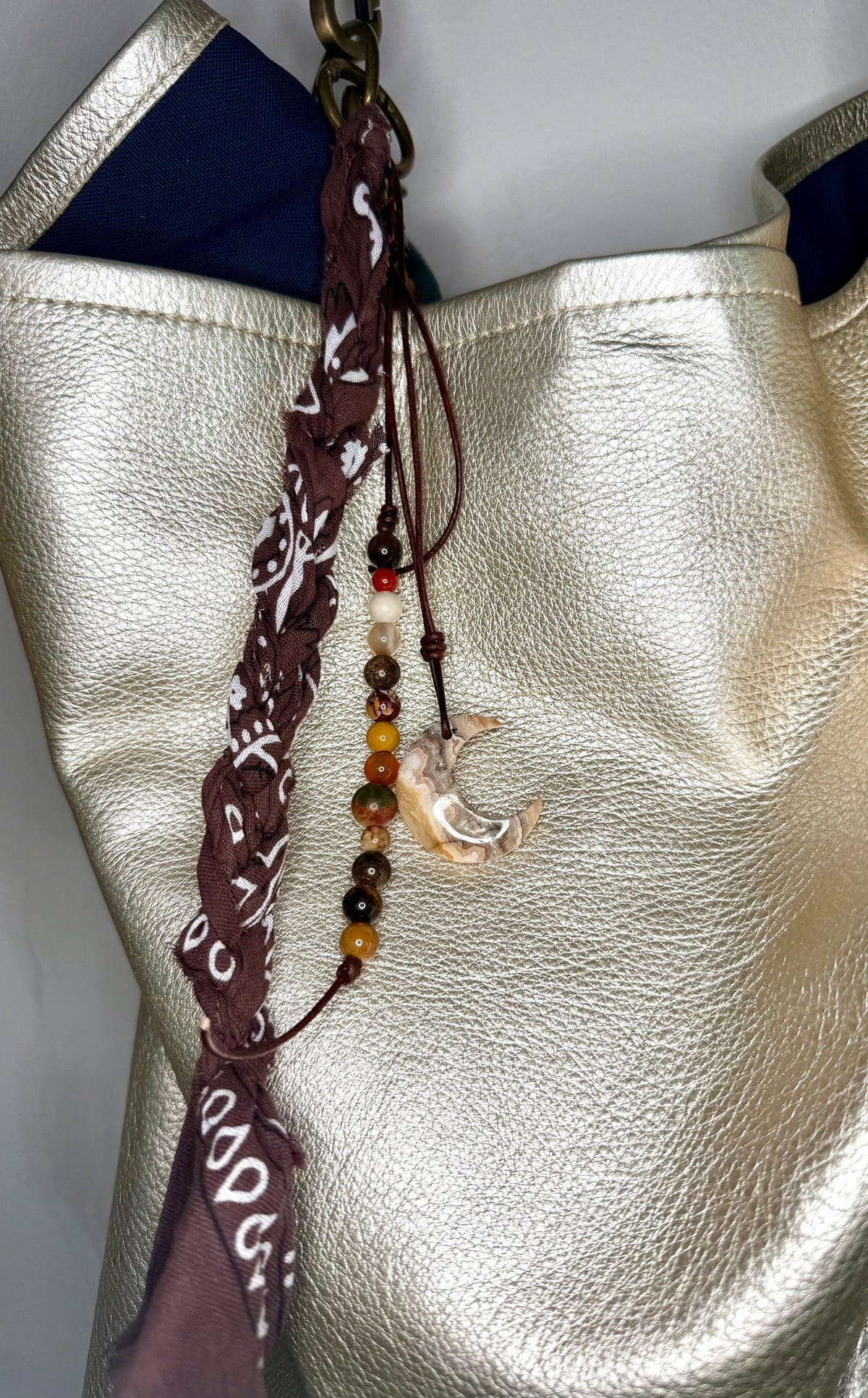 The Wanderer Gemstone & Bandana Bag Charm