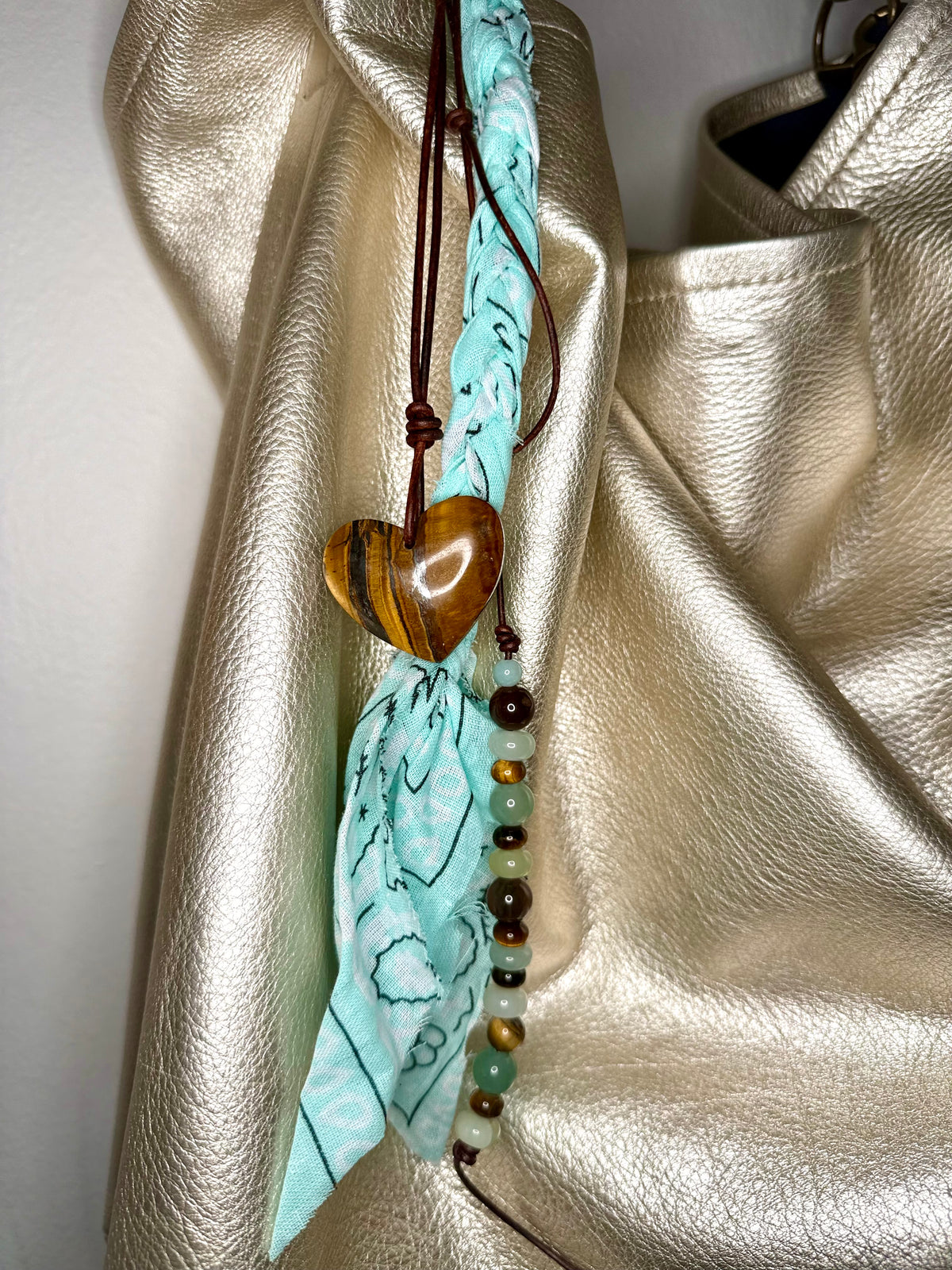 The Wanderer Gemstone & Bandana Bag Charm