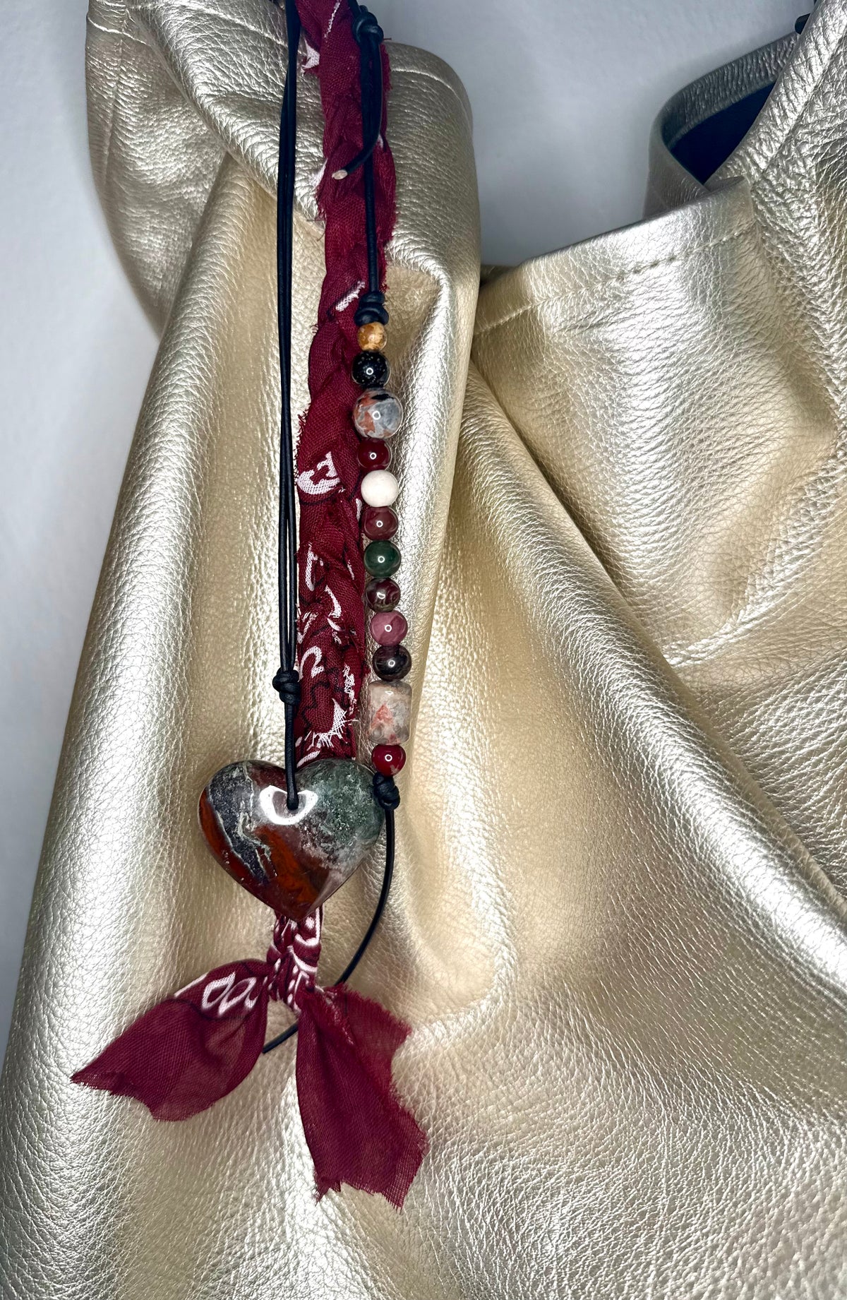 The Wanderer Gemstone & Bandana Bag Charm