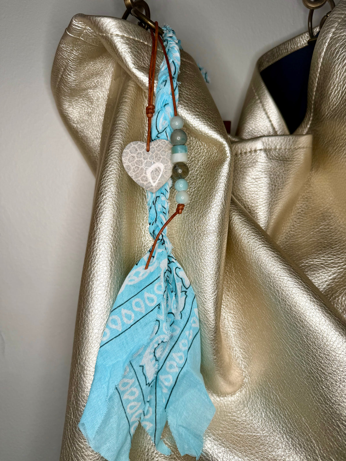 The Wanderer Gemstone & Bandana Bag Charm