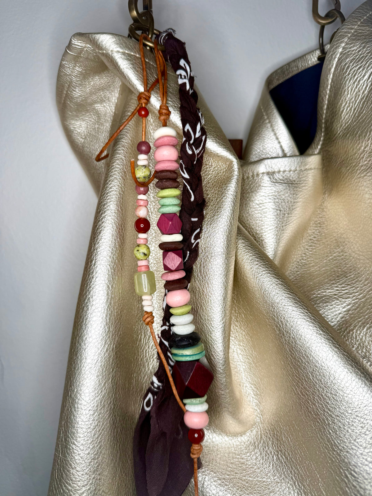 The Wanderer Gemstone & Bandana Bag Charm