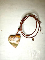 The Boho Minimalist - Green Onyx Stone Heart Necklace