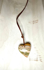 The Boho Minimalist - Green Onyx Stone Heart Necklace