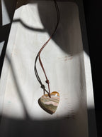 The Boho Minimalist - Green Onyx Stone Heart Necklace