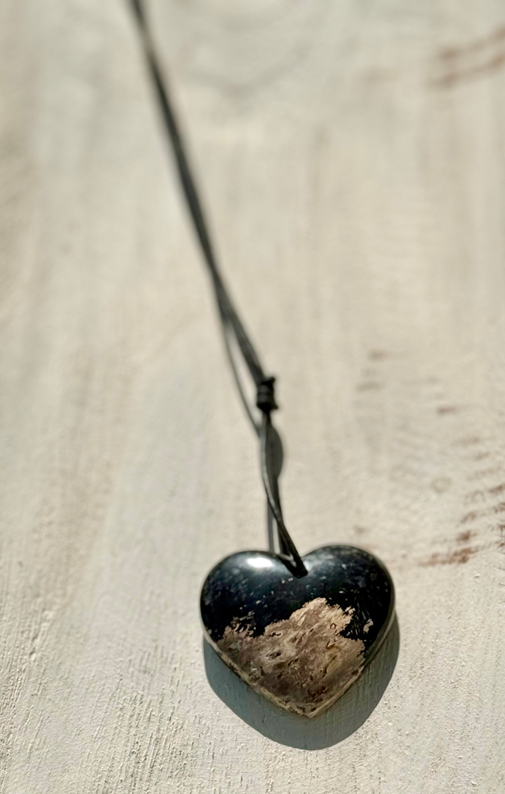 Palm Root  Stone Cabochon Heart