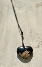 Palm Root  Stone Cabochon Heart