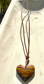 Tigers Eye Stone Cabochon Heart
