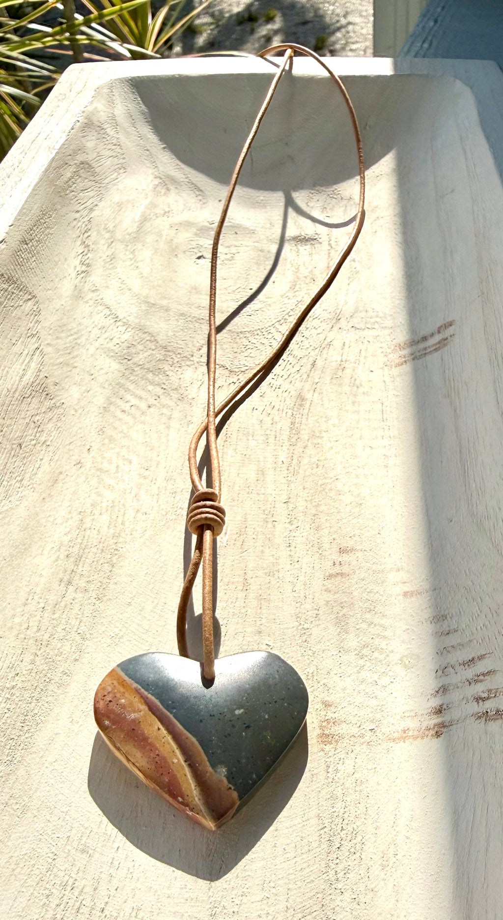 Polychrome Jasper Stone Heart Cabochon